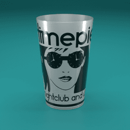 Half Pint to Line Cups 1 Colour Printed