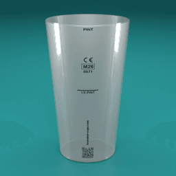 Pint to Line Cups Plain Design