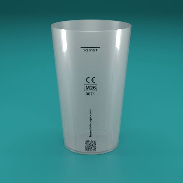 Half Pint to Line Cups Plain Design