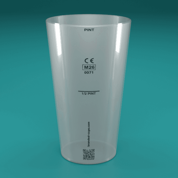 Pint to Line Cups Plain Design