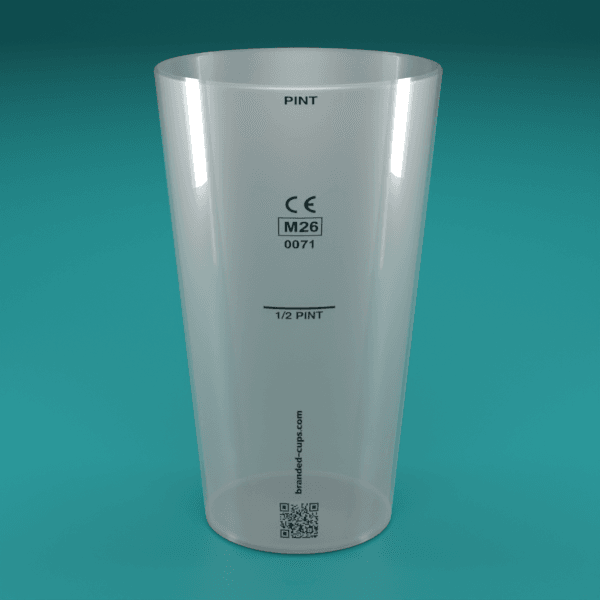 Pint to Line Cups Plain Design