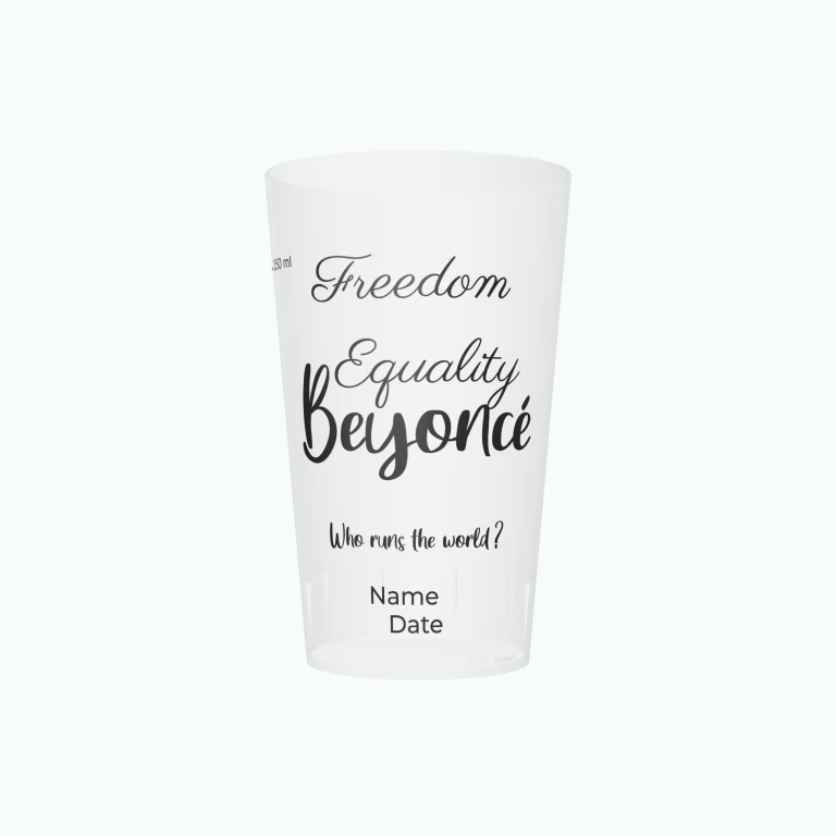 Beyonce hen party design on a cup