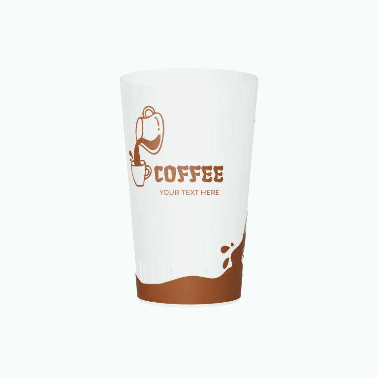 Coffee shop design on a cup