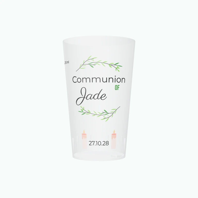 Natural communion design on a cup