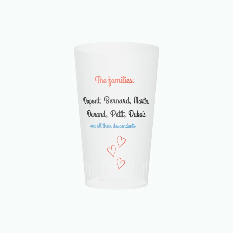 Family reunion design on a cup