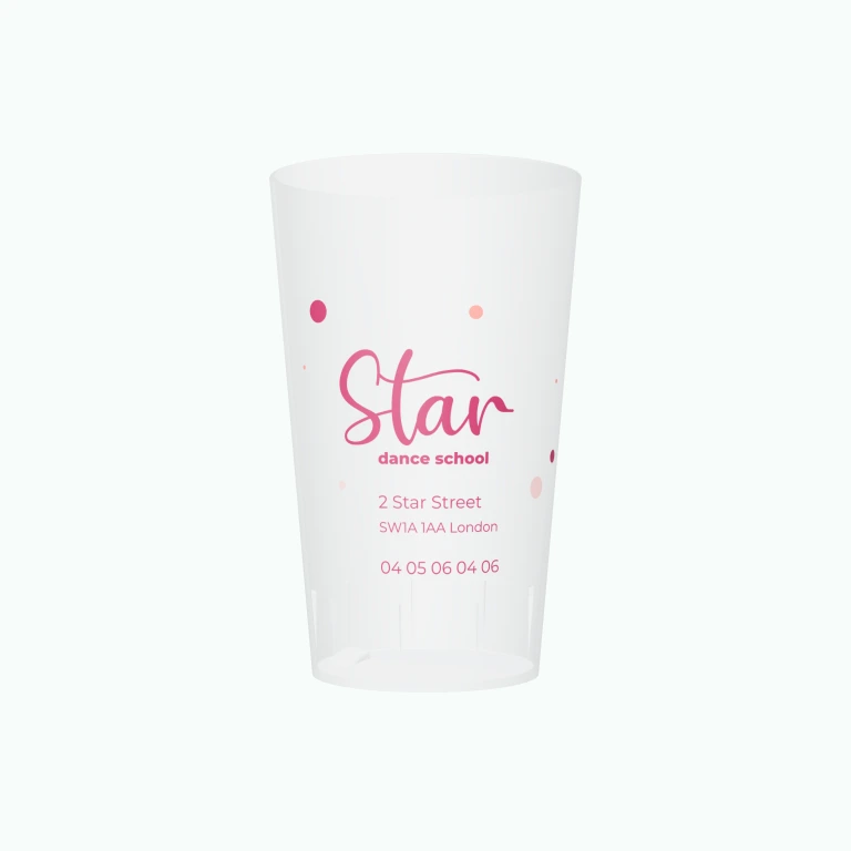 Dance school design on a cup