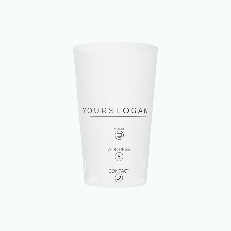 Designer business card design on a cup