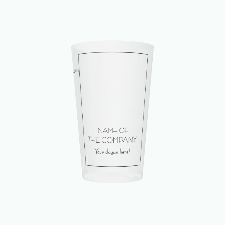 Photo business card design on a cup
