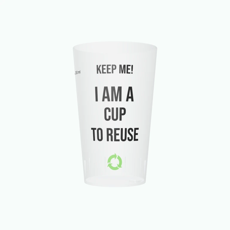 Keep and reuse design on a cup
