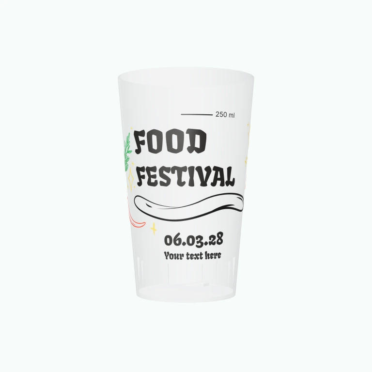 Food festival design on a cup