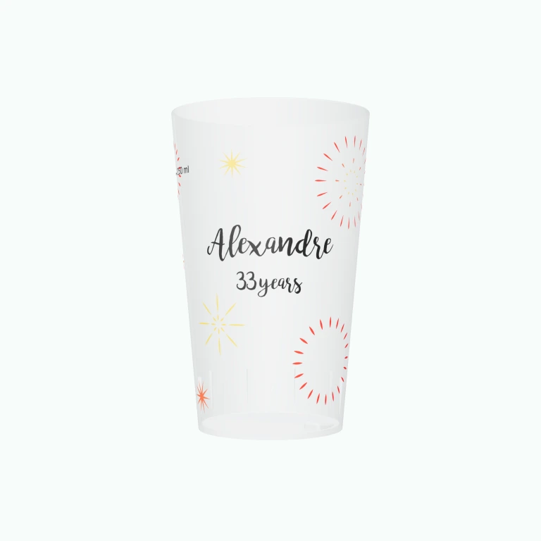 Birthday celebrations design on a cup