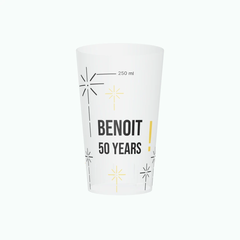 Fireworks design on a cup