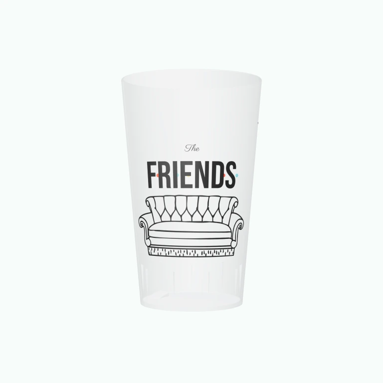 Friends sofa design on a cup