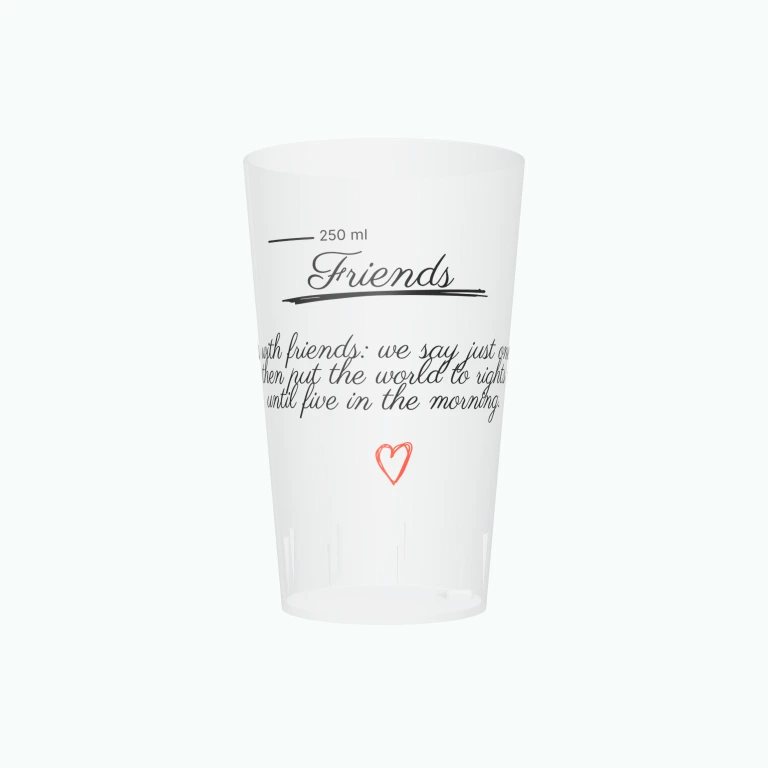 The friends design on a cup