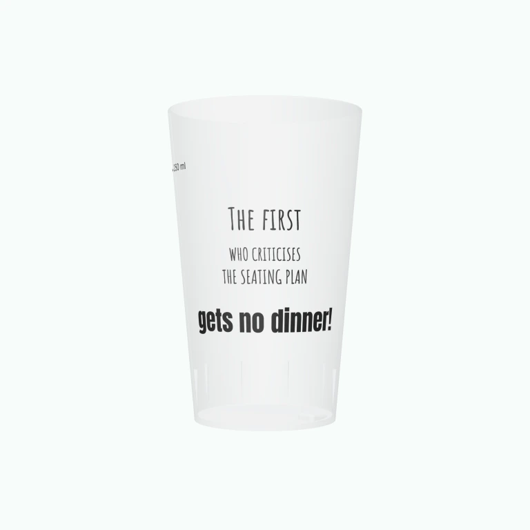 Wedding humour design on a cup