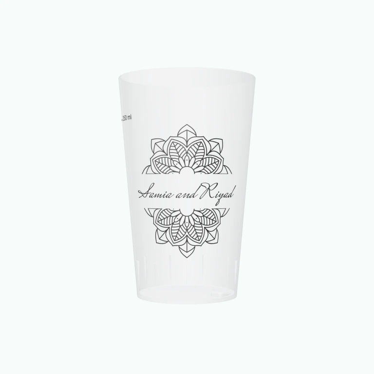 Henna wedding mandala design on a cup