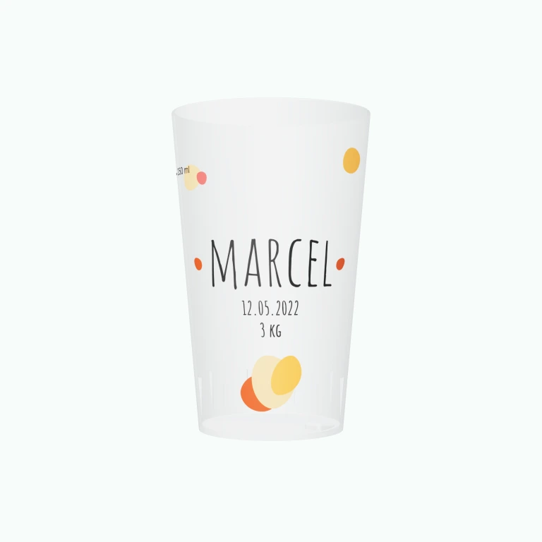 Blue baby rhino design on a cup