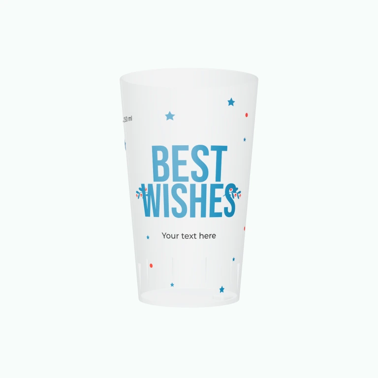 New Year wishes design on a cup