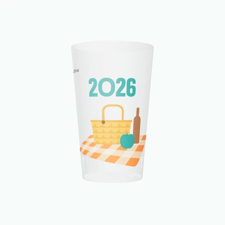 Family picnic design on a cup