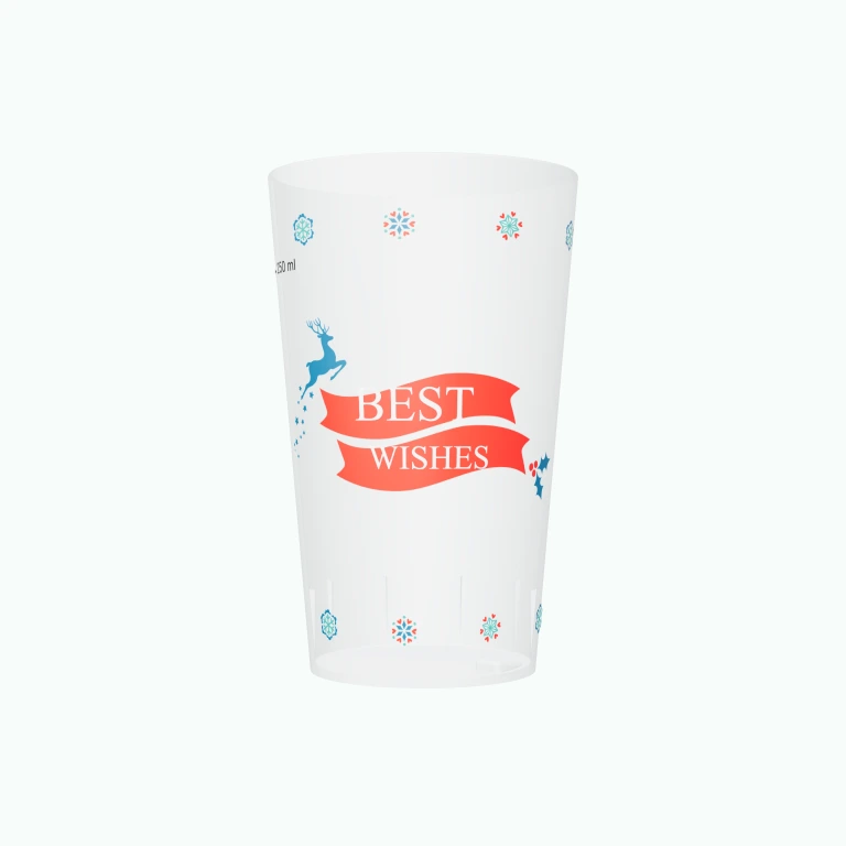 Christmas reindeer design on a cup