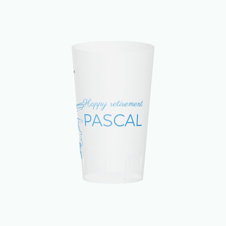 Beach retirement design on a cup