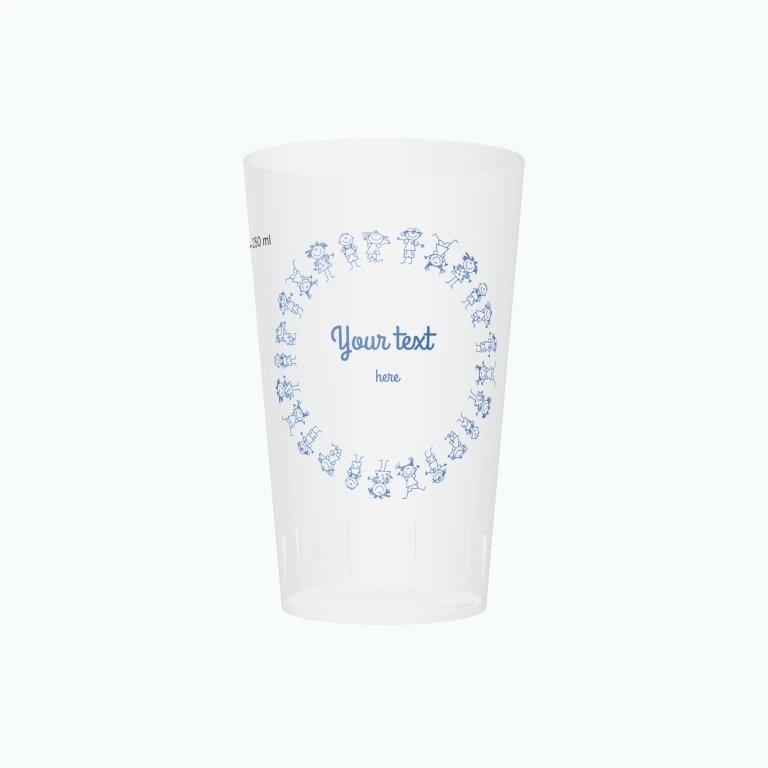 Children's circle design on a cup