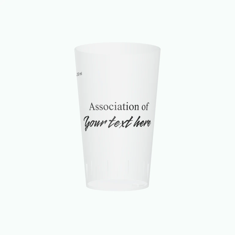 Run together design on a cup