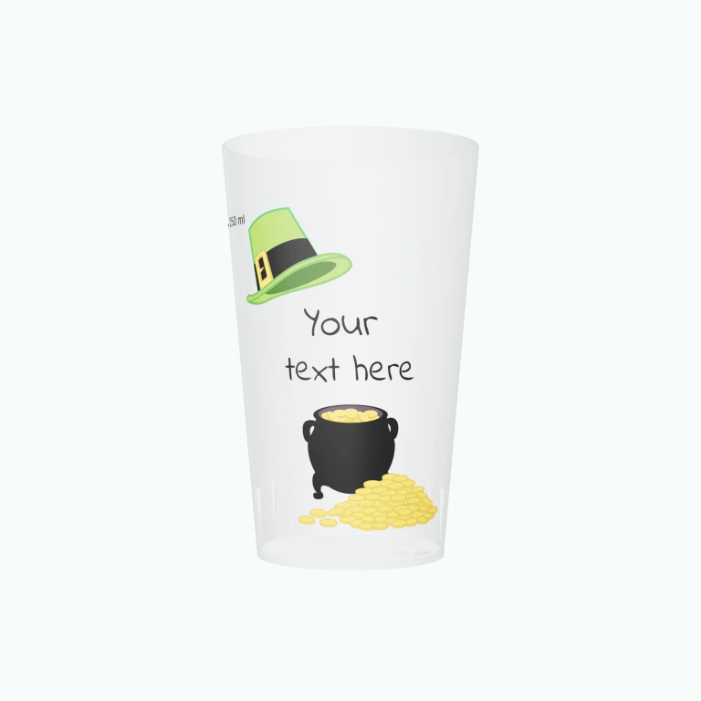 St Patrick's Day design on a cup