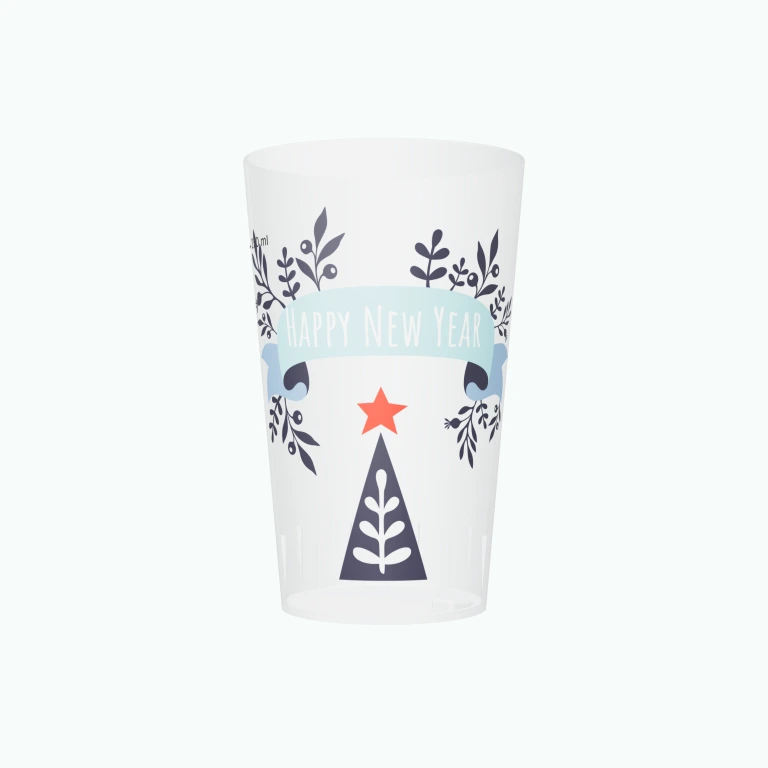 Christmas tree design on a cup