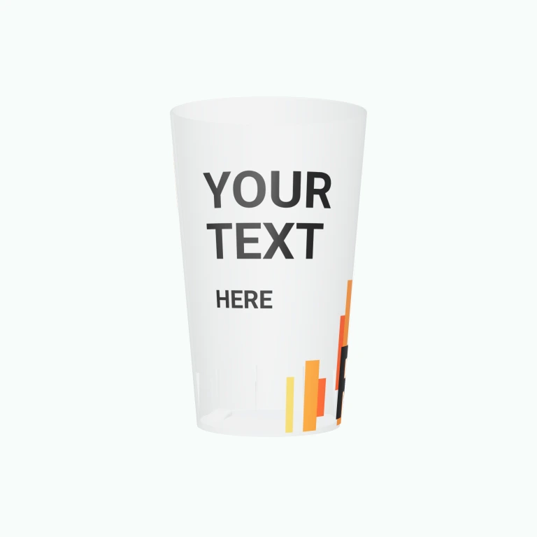 Race start design on a cup