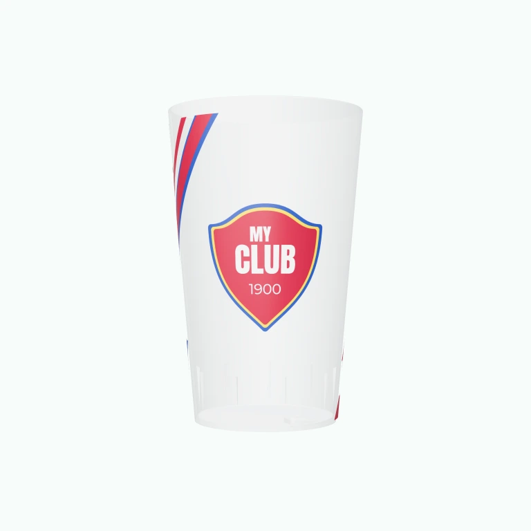 Football silhouette design on a cup