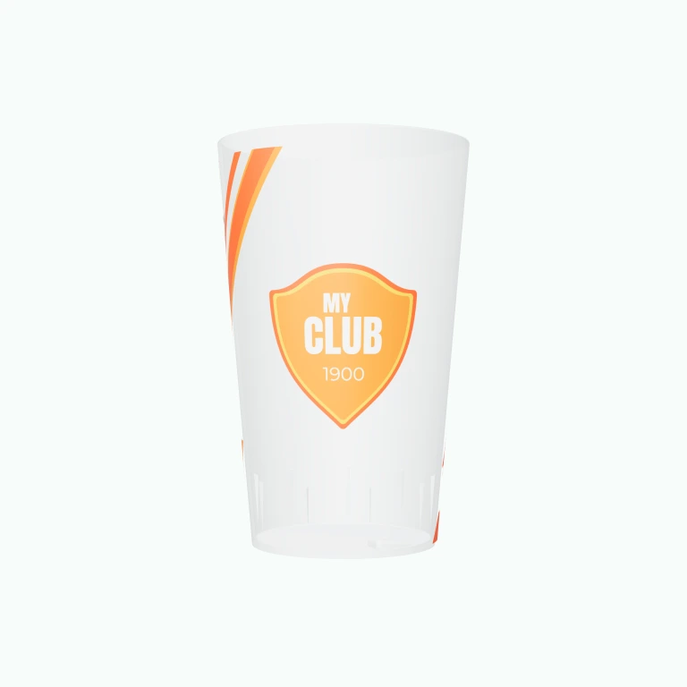 Football player design on a cup