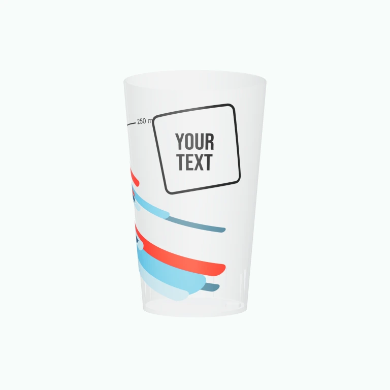 Surf silhouette design on a cup