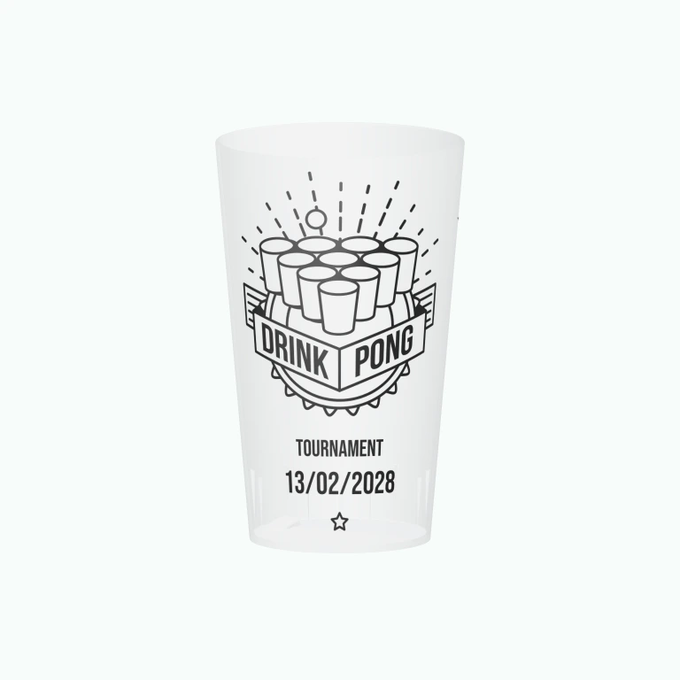 Beer pong night design on a cup