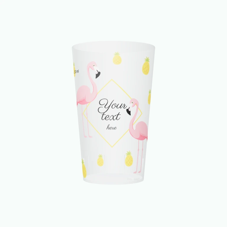 Tropical pineapple design on a cup