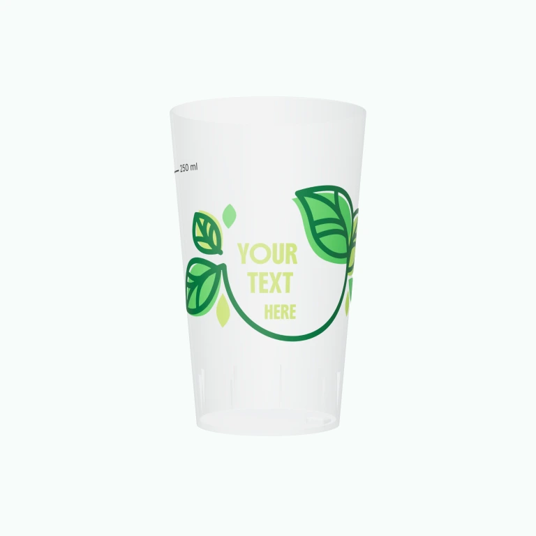 Botanical leaves design on a cup