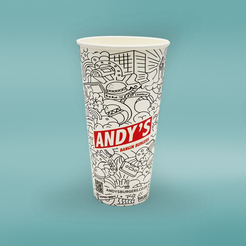 20oz Pint UKCA Stamped Printed Paper Cups - Recyclable