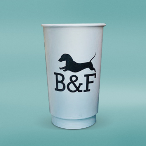 16oz Printed DW Paper Eco-Coffee Cups - Recyclable