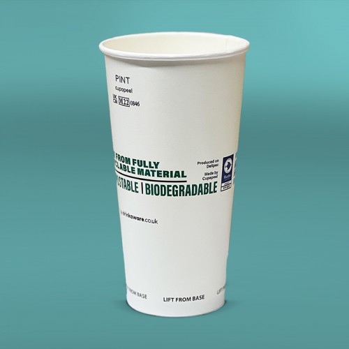 UKCA or CE Marked Generic Printed Paper Pint Cups