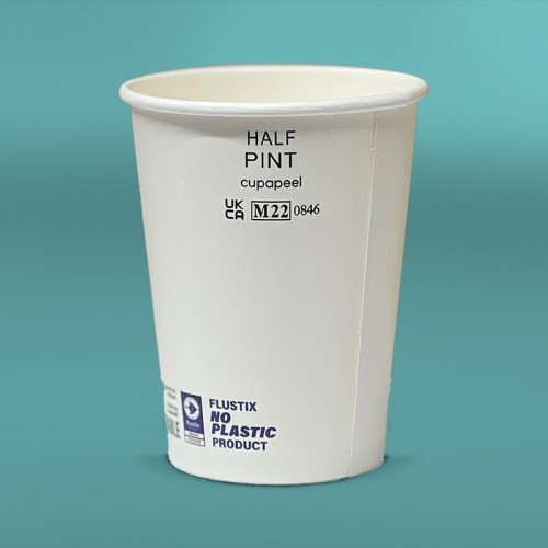 UKCA or CE Marked Generic Printed Paper Half Pint Cups