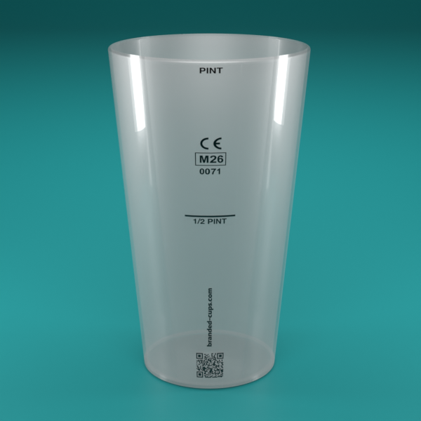 Pint to Line Cups Plain Design